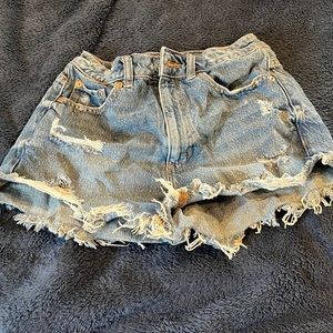 garage denim short shorts